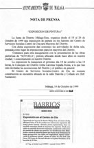 Nota de Prensa del Ayuntamiento de Málaga